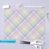 PURPLE GREEN YELLOW EASTER PLAID PATTERN 薄葉紙 (クラフト)
