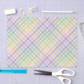 PURPLE GREEN YELLOW EASTER PLAID PATTERN 薄葉紙 (クラフト)