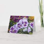 Purple Green Yellow Memorial Remembrance Card カード (正面)