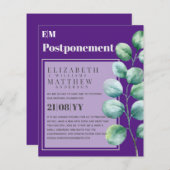 Purple Greeneryの延期プラン変更のお知らせ (正面/裏面)