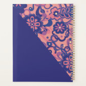 Purple Groovy Psychedelic 60s 70s Floral  プランナー手帳 (裏面)