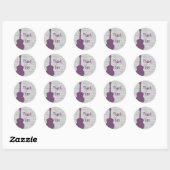 Purple Guitar グランジ Thank You Stickers ラウンドシール (シート)