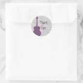Purple Guitar グランジ Thank You Stickers ラウンドシール (バッグ)