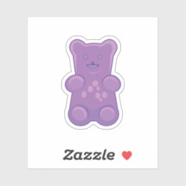 purple gummy bear シール
