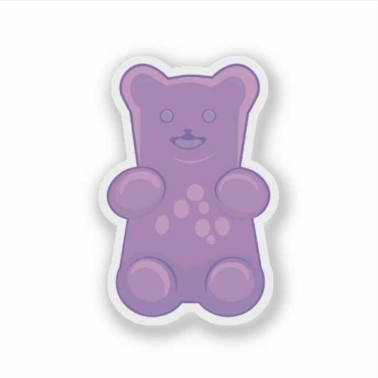 purple gummy bear シール (正面)