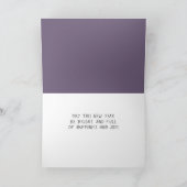 Purple Happy New Year 2025 5フォトコラージュ シーズンカード (内部)