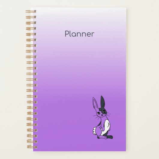 Purple Harlequin Bunny Agenda プランナー手帳 (正面)