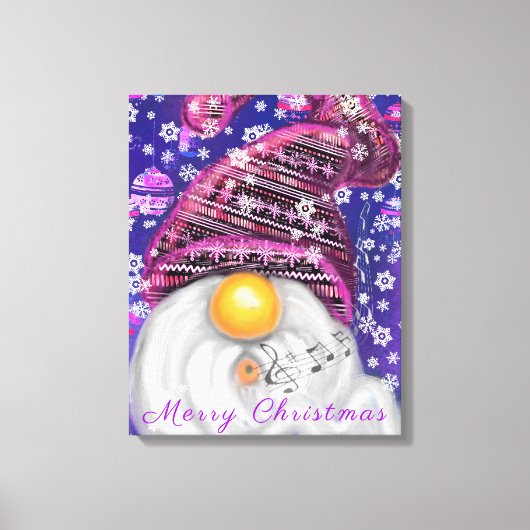Purple Hat Canvas Printにハッピークリスマス格言 キャンバスプリント (正面)