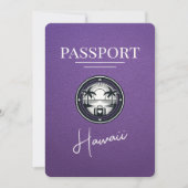 Purple Hawaii Passportの保存日 セーブザデート (正面)