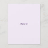 Purple He Said She Said Bridal Shower Game チラシ (裏面)