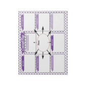 Purple Healthcare Student Concept Mapテンプレート ノートパッド (回転)
