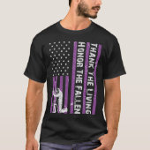 Purple Heart Day Military Honor The Fallen, Thanks Tシャツ (正面)