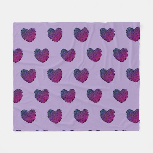 Purple Heart Fleece Blanket フリースブランケット (正面(横))