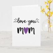 Purple Heart Mom Love You Card カード (黄色い花)