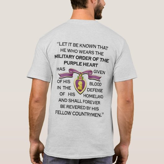 "PURPLE HEART QUOTE" T-Shirt Tシャツ (裏面)