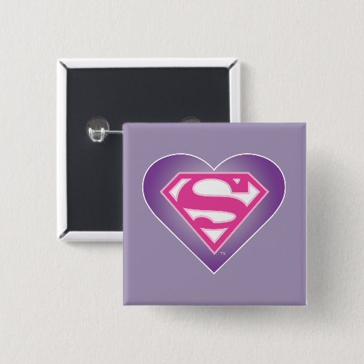 Purple Heart S-Shield 缶バッジ (正面&裏面)