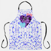 Purple heart vibrant red love エプロン (正面)