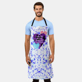 Purple heart vibrant red love エプロン (着用した状態)