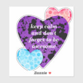 Purple heart vibrant red love シール (シート)