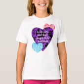 Purple heart vibrant red love tシャツ (正面)