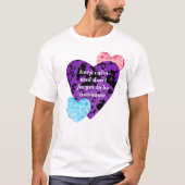 Purple heart vibrant red love tシャツ (正面)
