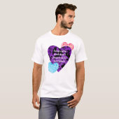 Purple heart vibrant red love tシャツ (正面フル)