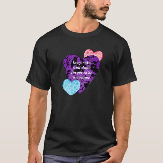 Purple heart vibrant red love tシャツ (正面)