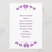 Purple Hearts Design Wedding プログラム (裏面)