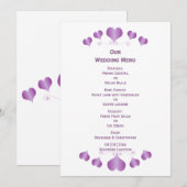 Purple Hearts Design Wedding メニュー (正面/裏面)