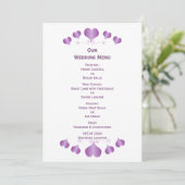Purple Hearts Design Wedding メニュー (スタンド正面)