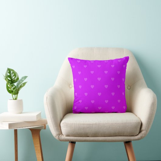 Purple hearts pattern クッション (椅子)