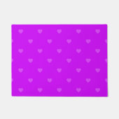 Purple hearts pattern ドアマット (正面)