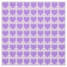 Purple Hearts Pattern ファブリック