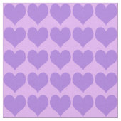 Purple Hearts Pattern ファブリック (クローズアップ)