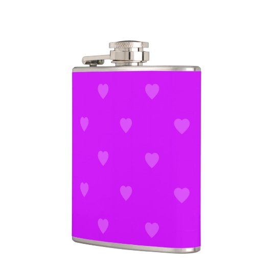 Purple hearts pattern フラスク (左)