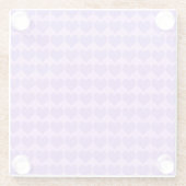 Purple Hearts Seamless Pattern ガラスコースター (裏面)