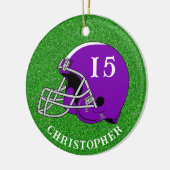 Purple Helmet Christmas Ceramic Ornament セラミックオーナメント (左)