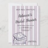Purple Her New Chapter Storybook Bridal Shower 招待状 (正面)