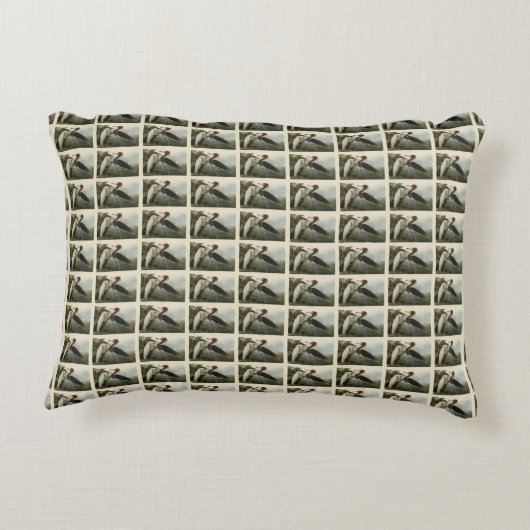 Purple Heron – アメリカのオードボンの鳥から アクセントクッション (裏面)