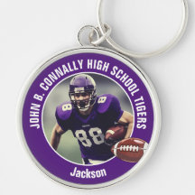 Purple High School Football Player Photo