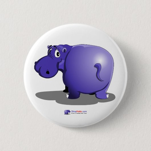 Purple Hippo Button 缶バッジ (正面)