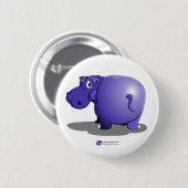 Purple Hippo Button 缶バッジ (正面&裏面)
