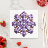 PURPLE HOLIDAY CHRISTMAS THEME スタンダードランチョンナプキン (インサイチュ)