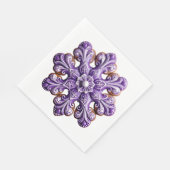 PURPLE HOLIDAY CHRISTMAS THEME スタンダードランチョンナプキン (角)