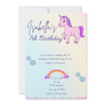 Purple horse and rainbow theme 