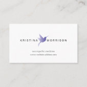 Purple HummingbirdロゴNaturopaths, Healthcare 名刺 (正面)