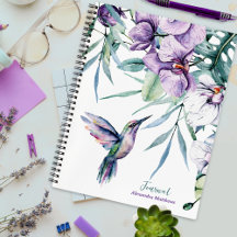 Purple Hummingbird and パーソナライズされた Journal(パープルハミング