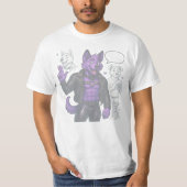Purple Husky in Leather  Tシャツ (正面)