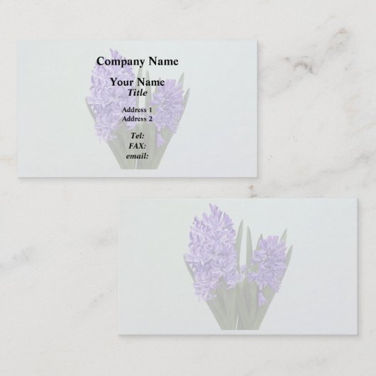 Purple Hyacinth Duo 名刺 (正面/裏面)