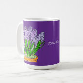 Purple Hyacinths in Planter Royal Purple コーヒーマグカップ (正面左)